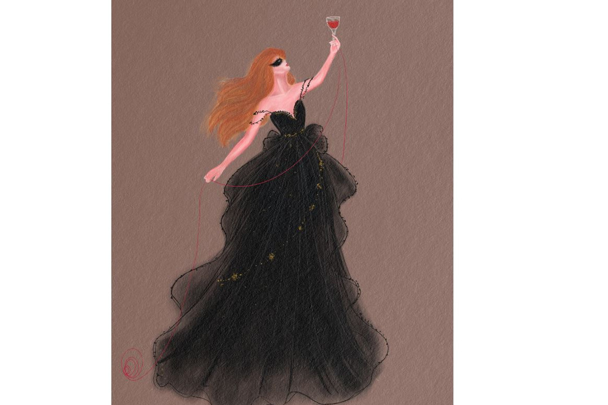 Woman with mask in black dress, a Person Illustration by tranyenhanu (Photo 1 of 3)