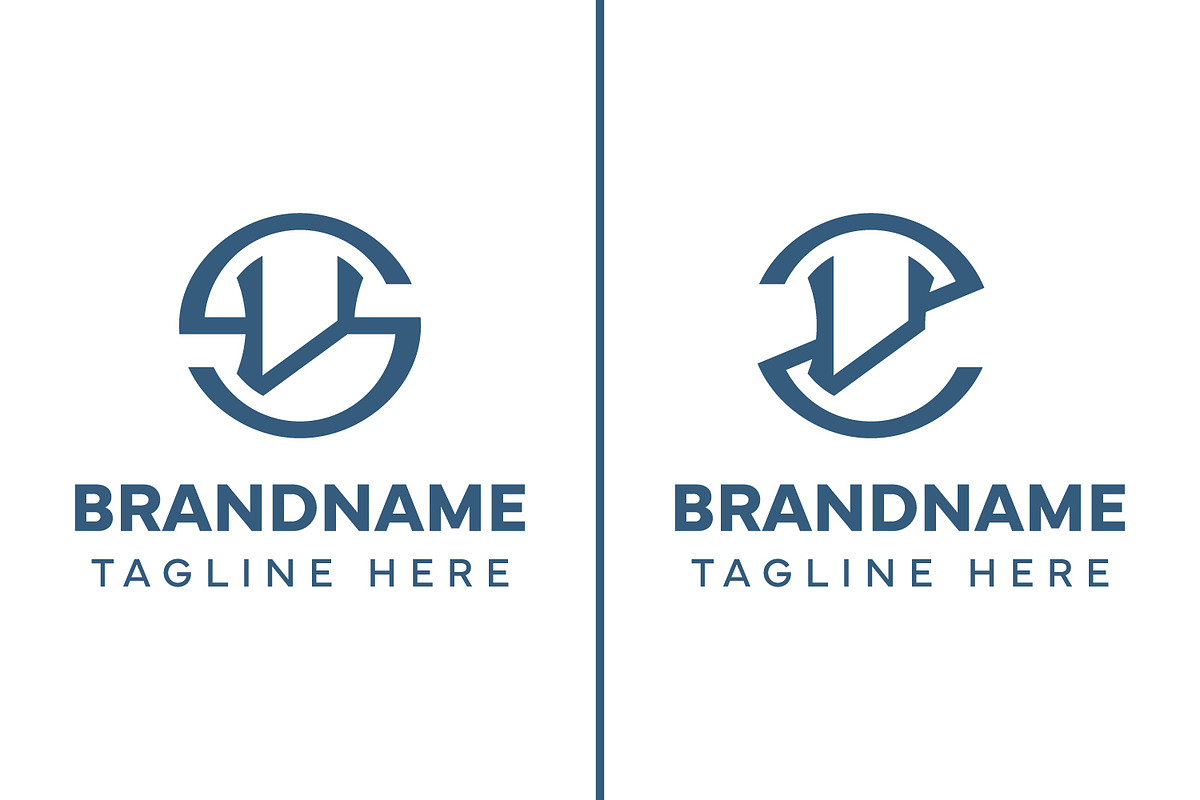 Letters SV and ZV Monogram Logo, a Branding & Logo Template by Pray Art Design Studio