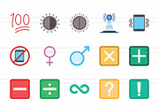 45 Symbols Flat Multicolor Icons, an Icon by IconBunny (Thumbnail 2 of 2)