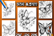 Butterfly Coloring Book for Adults, an Animal Illustration by Design Home (Thumbnail 4 of 7)