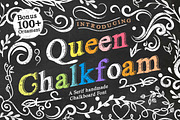 Queen Chalkfoam, a Serif Font by iyhulmonsta (Thumbnail 1 of 11)