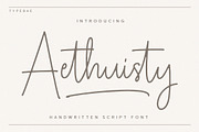 Aethuisty Handwritten Script Font, a Script Font by Typebae (Thumbnail 1 of 8)