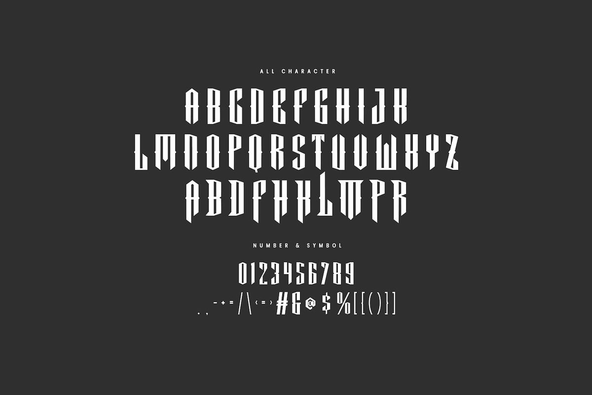 Morviezt Blackletter Display Font, a Blackletter Font by Maulana Creative (Photo 3 of 7)