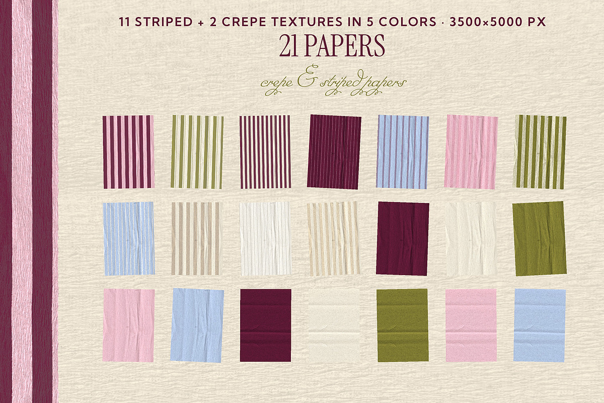 Crepe Paper Christmas Collage Kit, an Object Graphic by Anzhelika (Photo 10 of 11)