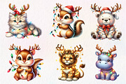 Christmas Animal Sublimation Clipart, an Illustration by Dream Creation (Thumbnail 2 of 7)