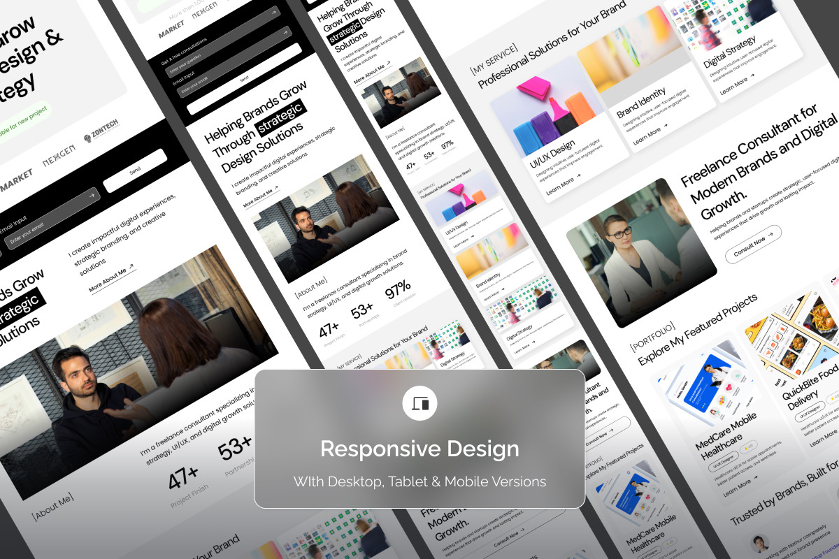 Daniel Consultant Portfolio Landing, a Landing Page Template by twinstd (Photo 3 of 5)