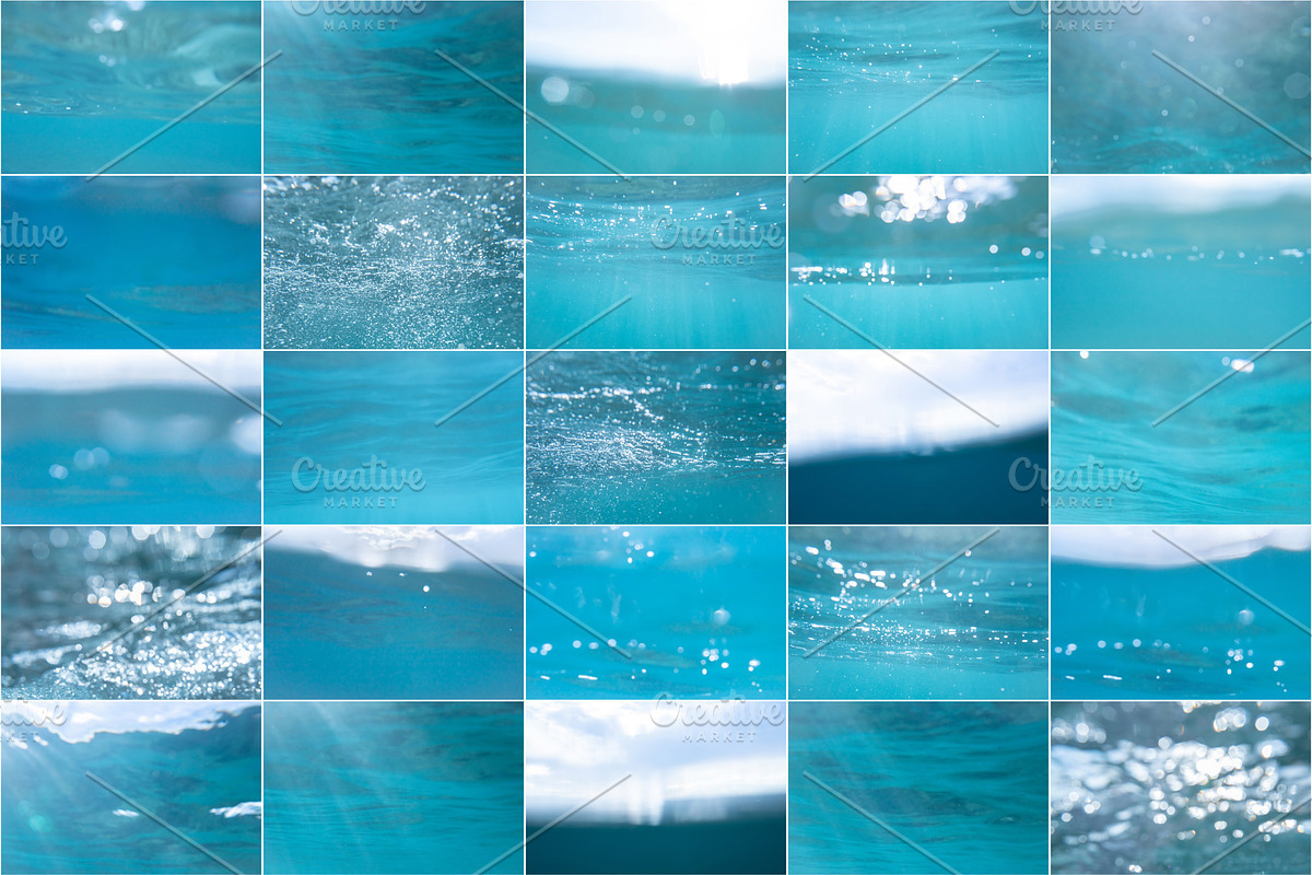 Blue Backgrounds Bundle - Underwater, an Abstract Photo by Sea & Light (Photo 9 of 11)