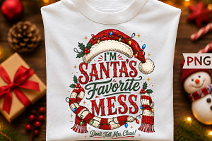 Santas Favorite Mess Christmas PNG, a Seasonal Illustration by Creative Art