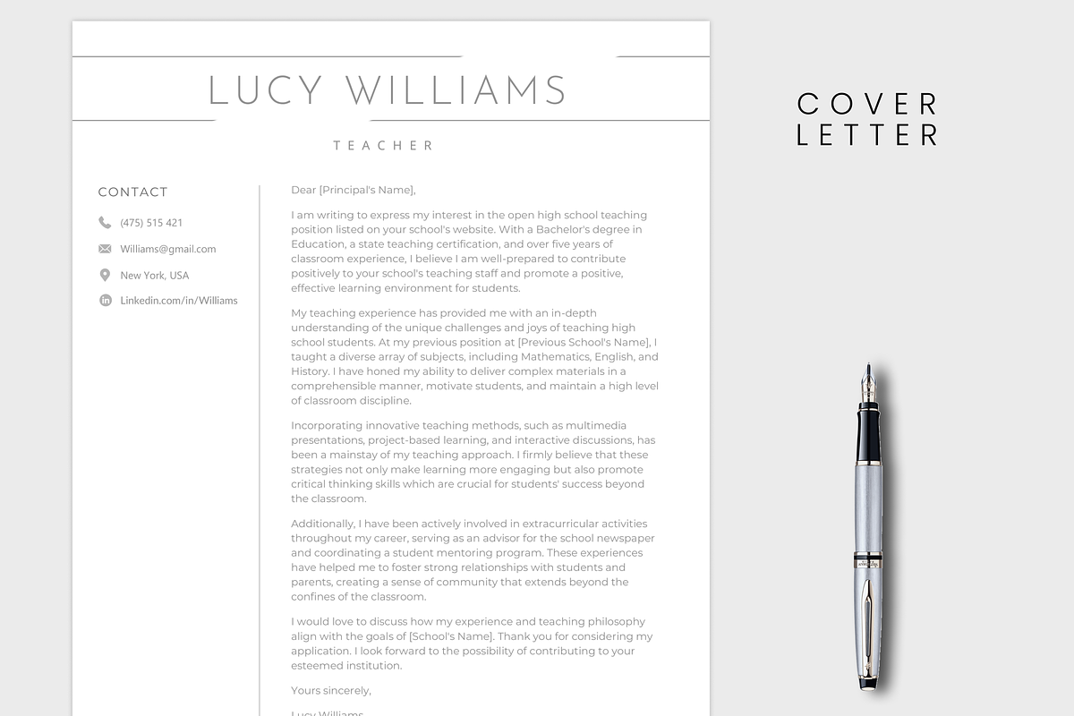 ATS Resume Template | Minimalist CV, a Resume Template by MondaySpark (Photo 5 of 8)