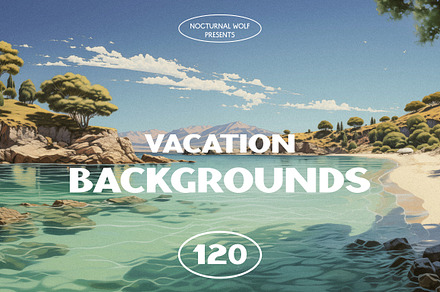 120 Vacation Background graphics, a Graphic by Nocturnal Wolf