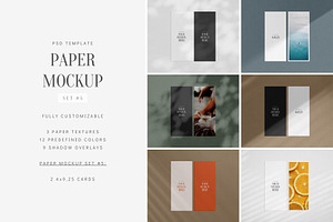 Paper Mockup Set 5 Card Mockup