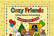 Cozy Friends New Year Coloring Book, an Illustration by one-touch (Thumbnail 4 of 9)