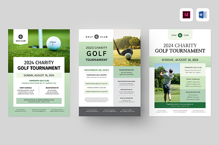 Golf Event Flyer Bundle, a Flyer Template by Leaflove