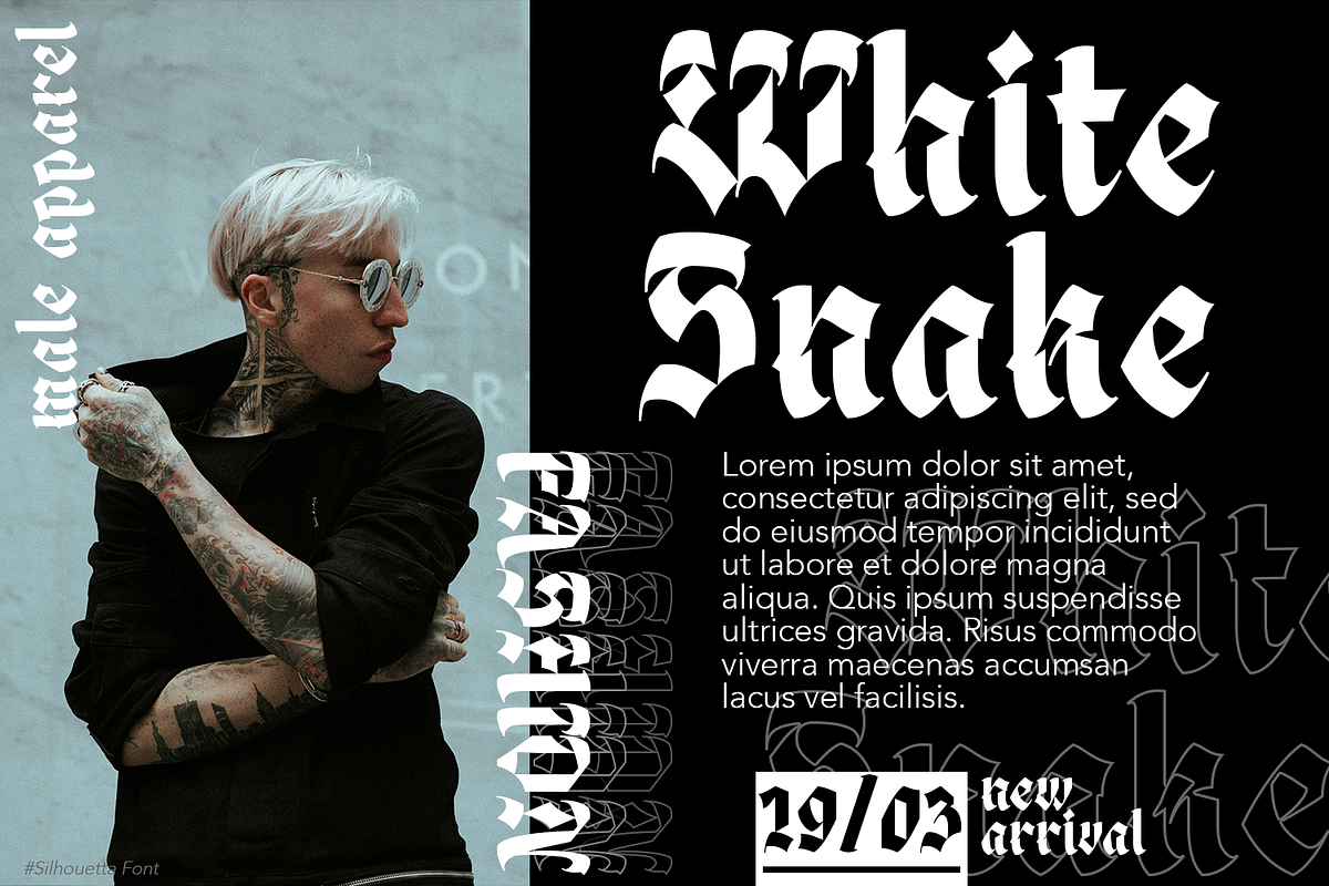 Silhouetta Blackletter, a Blackletter Font by TypeClassHeroes (Photo 8 of 15)