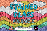 Procreate Stained Glass Kit Volume 2, a Brush Add-On by AlwaysBeColoring (Thumbnail 1 of 10)