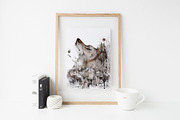 Forest Wolf. Watercolor Wall Art, an Animal Illustration by Lumitar (Thumbnail 7 of 8)