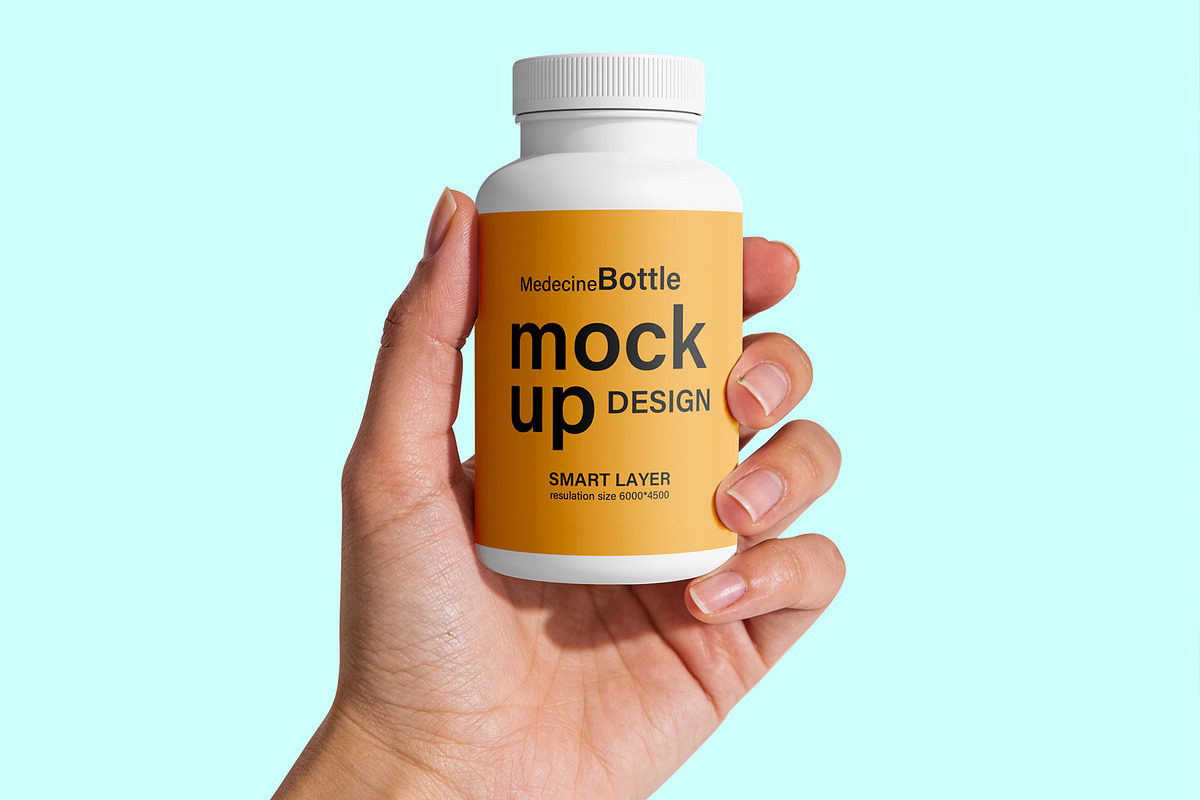 Supplement Bottle Mockup Bundle, a Packaging Mockup by pixelmock (Photo 4 of 35)