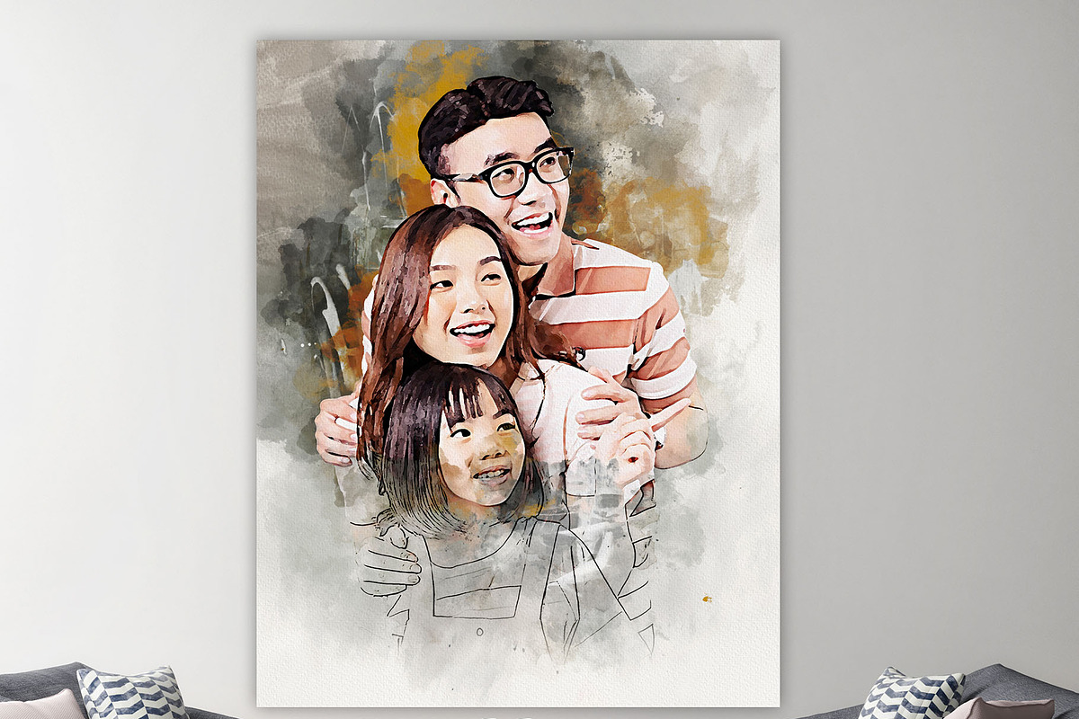 Portrait Painting Watercolor Photo, an Action Add-On by Photoshop Action (Photo 3 of 22)