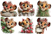 Baby Lion Peeking Clipart, an Illustration by Pixels.Craft (Thumbnail 5 of 5)