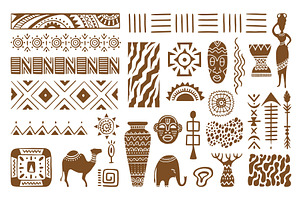 Doodle african ethnic elements, an Object Illustration by Valerie Bodnar