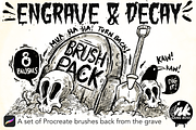 Vintage Engrave & Decay Brushes, a Brush Add-On by Ink Gang Boss (Thumbnail 1 of 7)