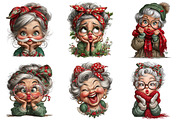 Funny Christmas Grandma PNG, an Illustration by Craft Nest (Thumbnail 11 of 11)