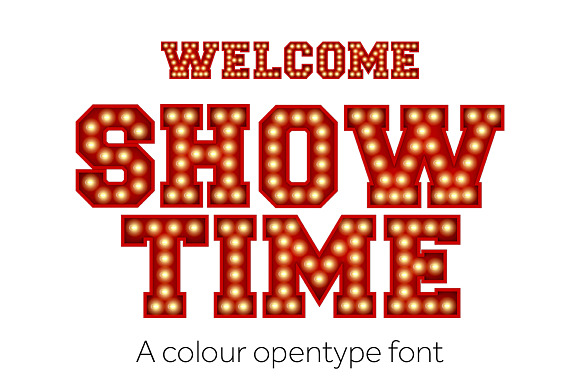 Showtime - Colour font preview 6