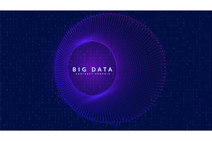 Big Data Wave Abstract Background, a Technology Illustration by Holo Art