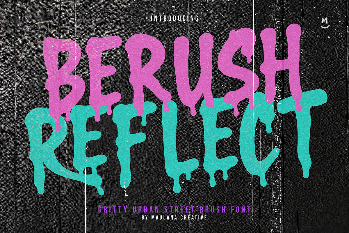 Berush Reflect Gritty Urban Brush, a Handwritten Font by Maulana Creative (Photo 1 of 8)