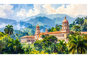 Colonial architecture in lush green, an Architecture Photo by Igor Tichonow