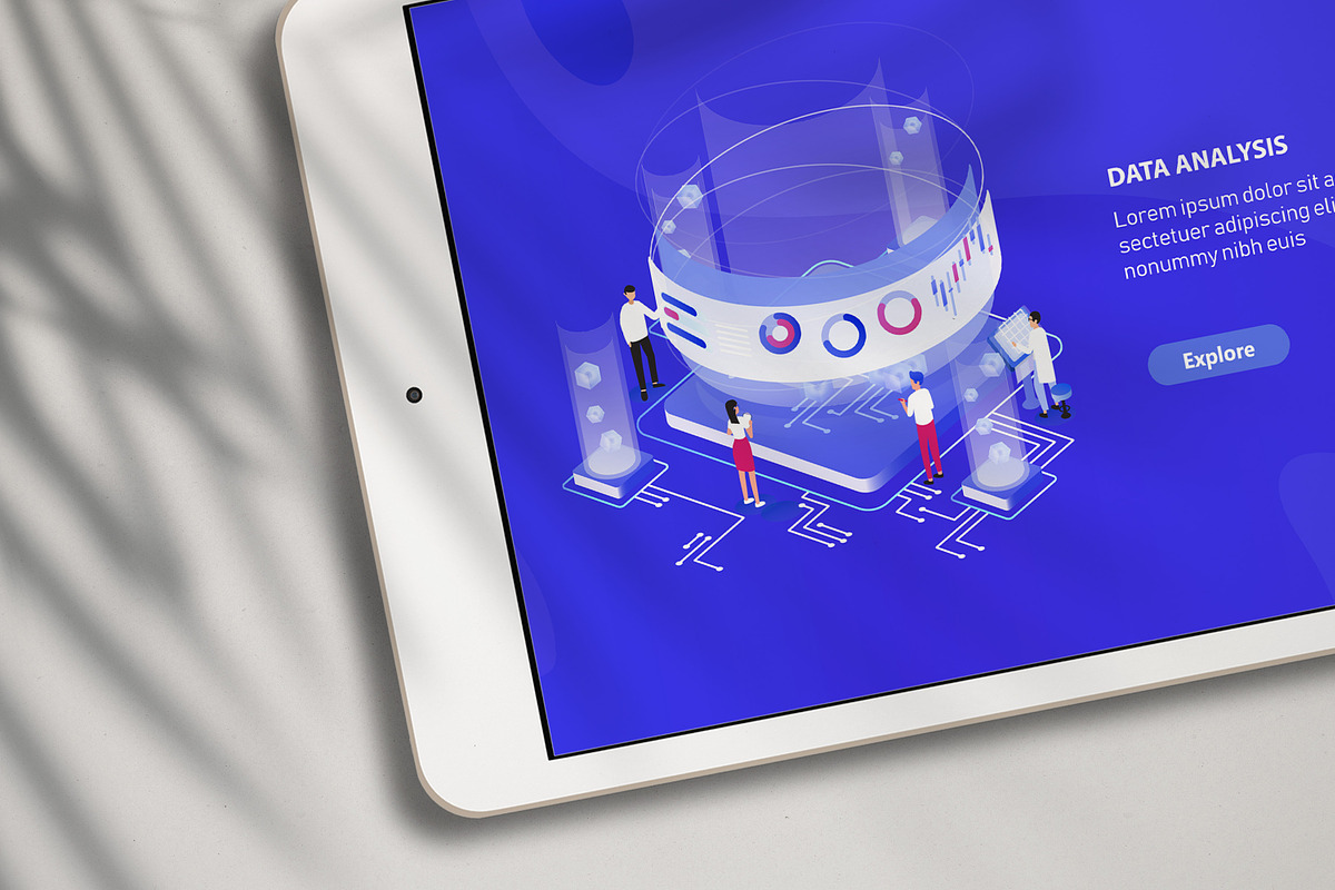 Data analysis concept banner, a Technology Illustration by Good Studio (Photo 3 of 3)