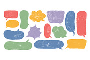 Crayon doodle speech bubble set, an Object Graphic by Elena Pimukova (Thumbnail 1 of 15)