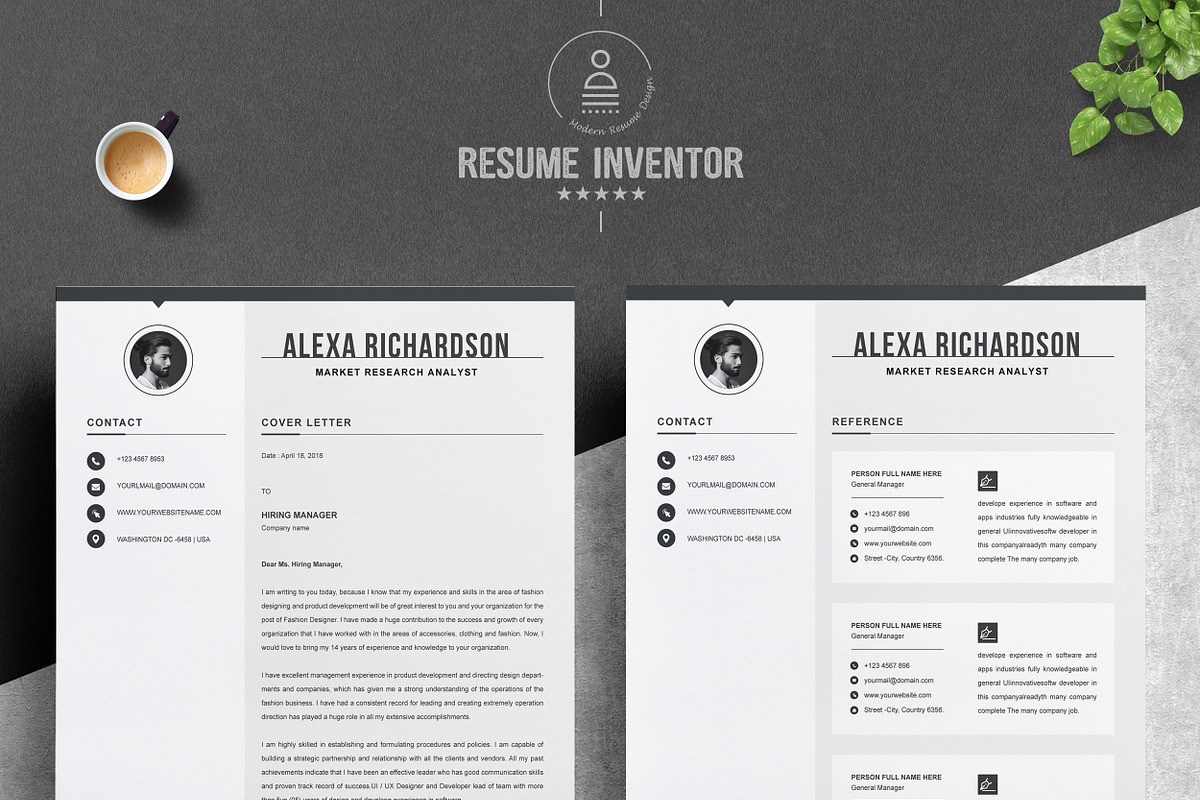 Resume Template, a Resume Template by ResumeInventor (Photo 3 of 6)