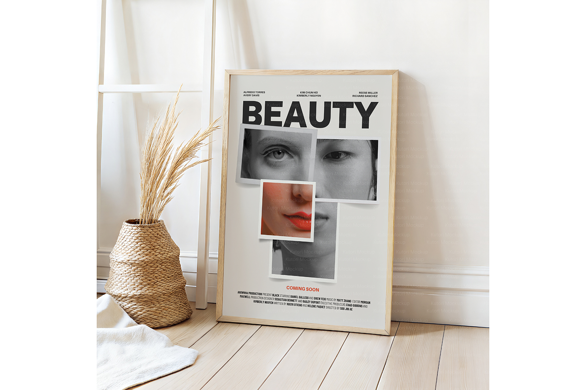 Neutral Frame with Wicker Vase, a Product Mockup by MockupWizard (Photo 5 of 5)