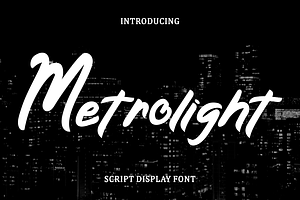 Metrolight Script Display Font, a Script Font by PutraCetol Studio