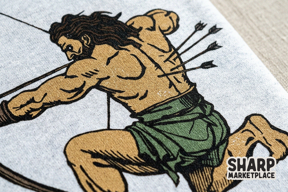 Vintage Warrior Archer With Arrows, an Object Graphic by SharpMarketplace (Photo 5 of 5)