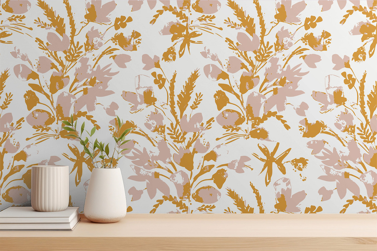 Subtle Summer Flowers, a Wallpaper Graphic by MalyskaStudio
