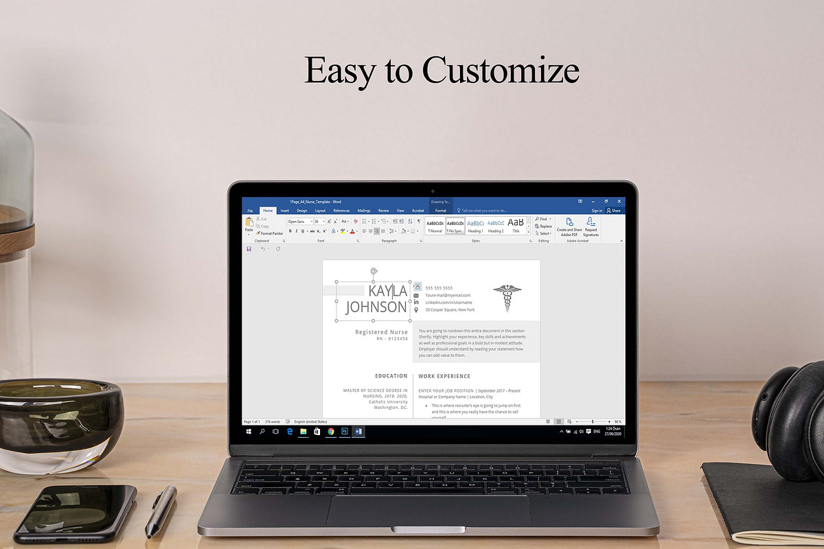 RN resume template, a Resume Template by VictoriousVita (Photo 7 of 8)