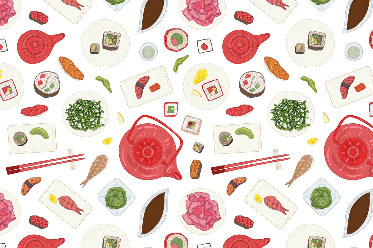 Sushi, hand drawn bundle, a Food Illustration by Good Studio (Photo 17 of 32)