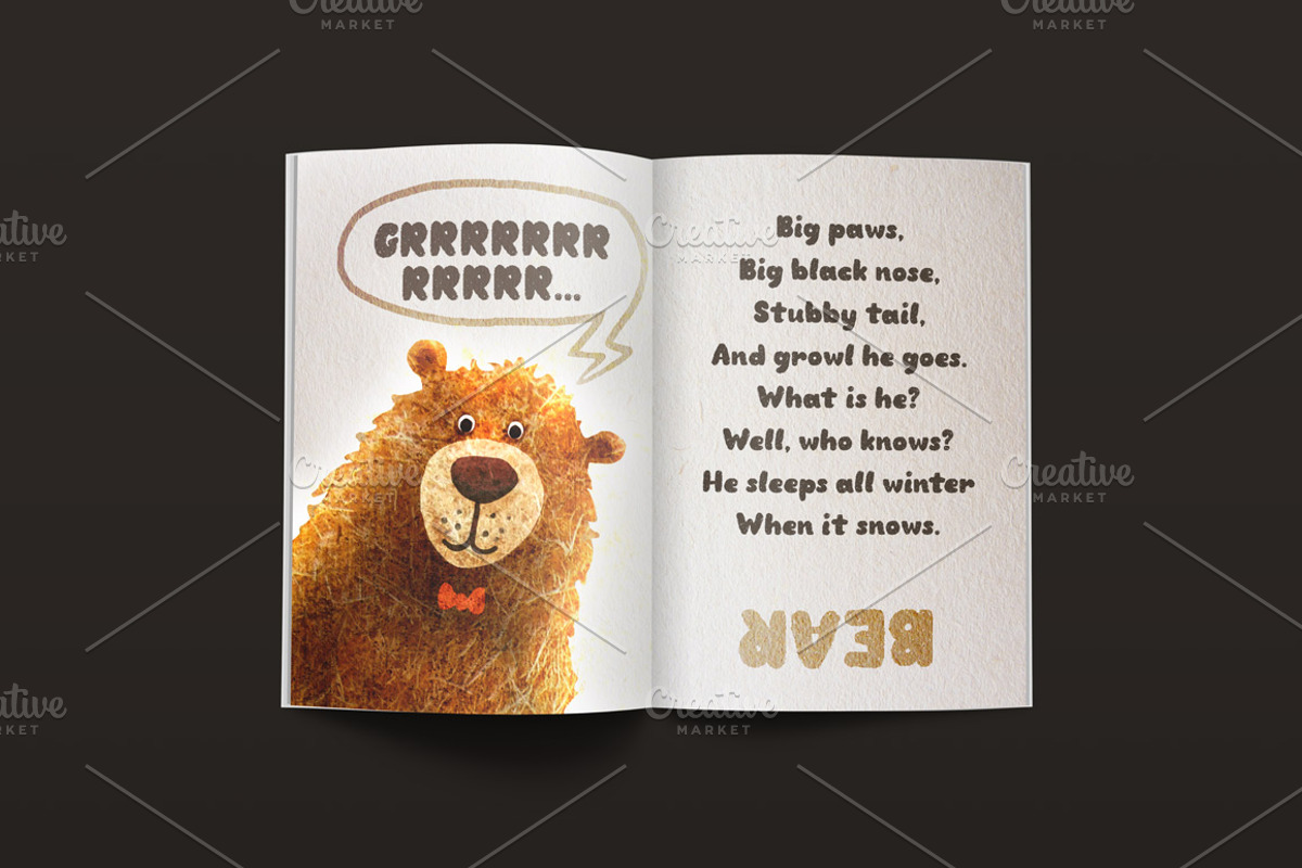 TeddyBear - handcrafted font preview 4