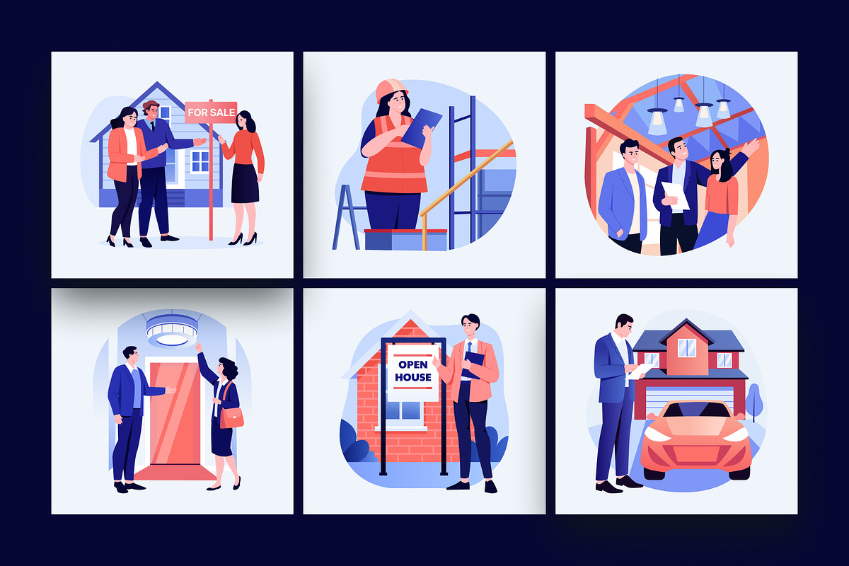 Real Estate Sale Illustration Set, a Finance Illustration by Brickclay (Photo 5 of 9)