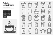 Drink Icon Pack, an Outline Icon by erifqizeicon (Thumbnail 2 of 3)