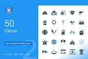 Circus Blue & Black Icons, an Icon by IconBunny (Thumbnail 1 of 2)