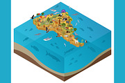 South America isometric map, an Animal Illustration by pet design shop (Thumbnail 4 of 5)