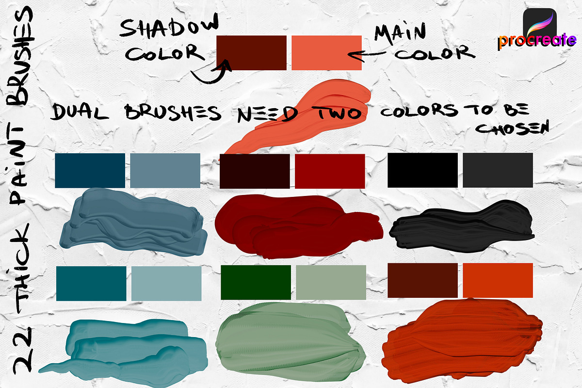 Thick paint Procreate brushes, a Brush Add-On by TheWhiteCatLab (Photo 13 of 21)