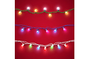 3D Christmas light garlands, a Seasonal Illustration by Buch&Bee (Thumbnail 1 of 3)