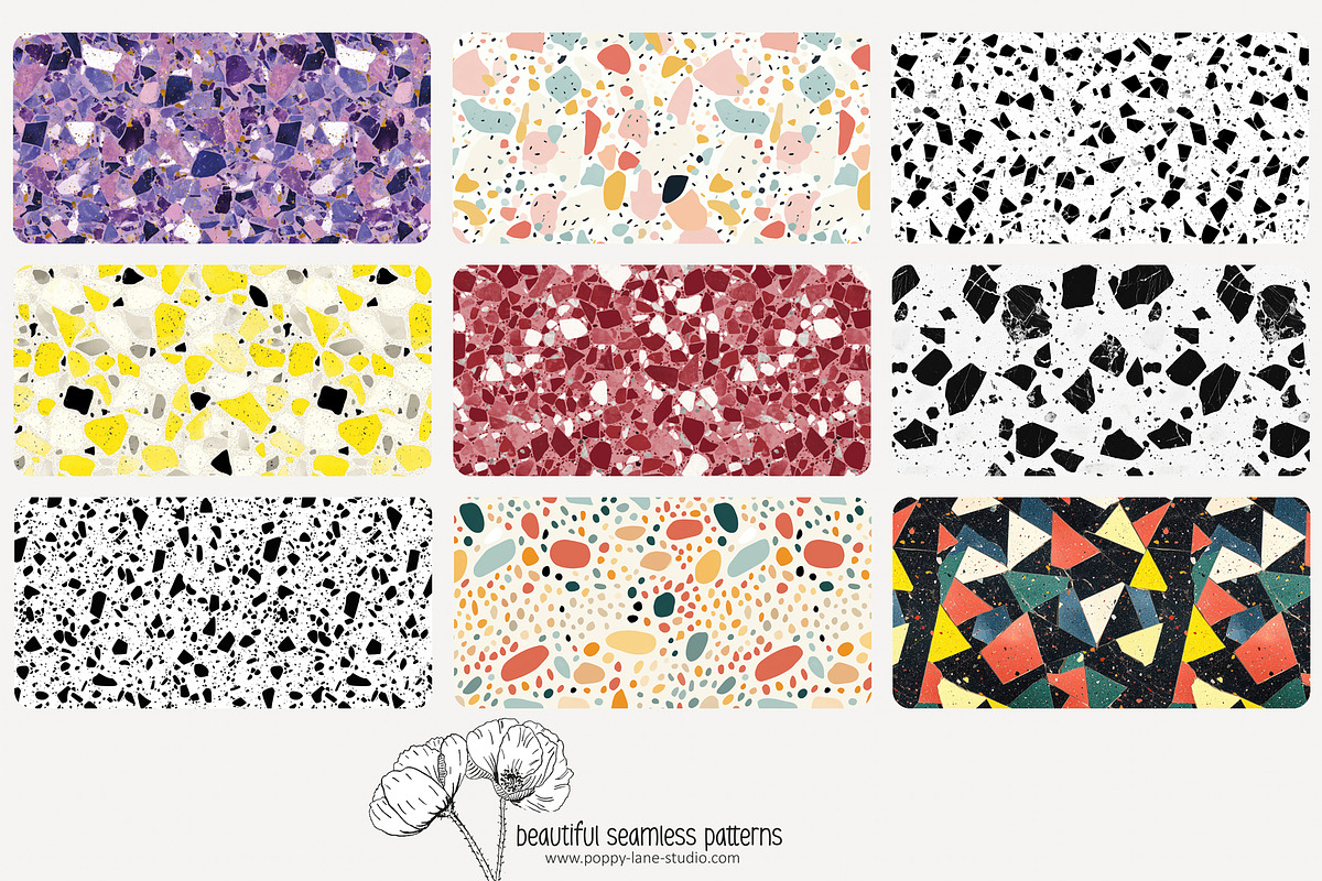 70 terrazzo seamless pattern, a Pattern Graphic by Poppy Lane Studio (Photo 3 of 10)