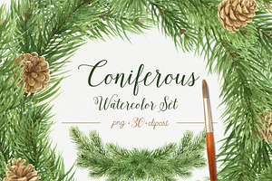 Coniferous Watercolor Set