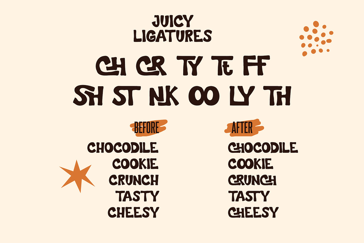 Chocodile - Fun Snack Typeface, a Sans Serif Font by Mockmenot (Photo 3 of 8)