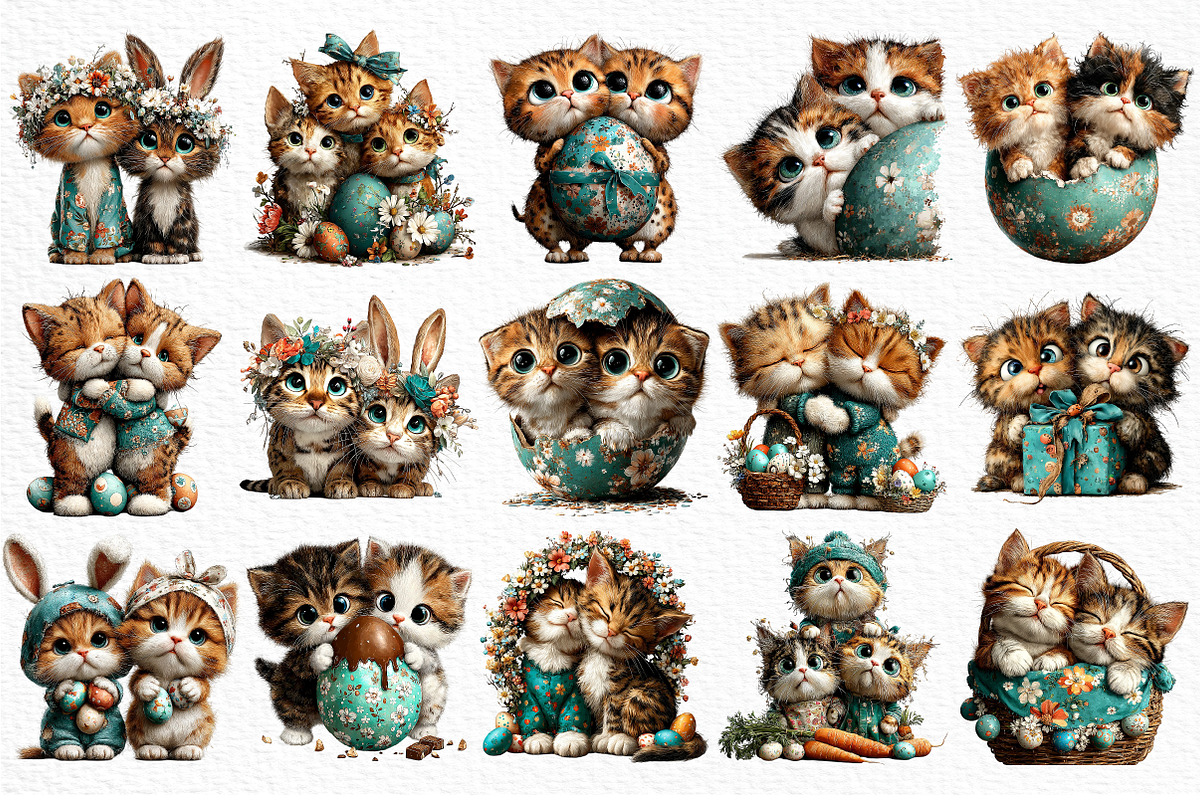 Whimsical Easter Cat Best Friend Png, an Illustration by Craft Nest (Photo 6 of 11)